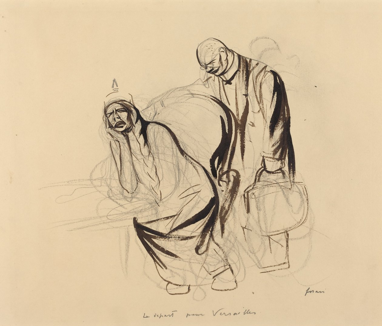 Indulás Versailles-ba alkotó: Jean Louis Forain
