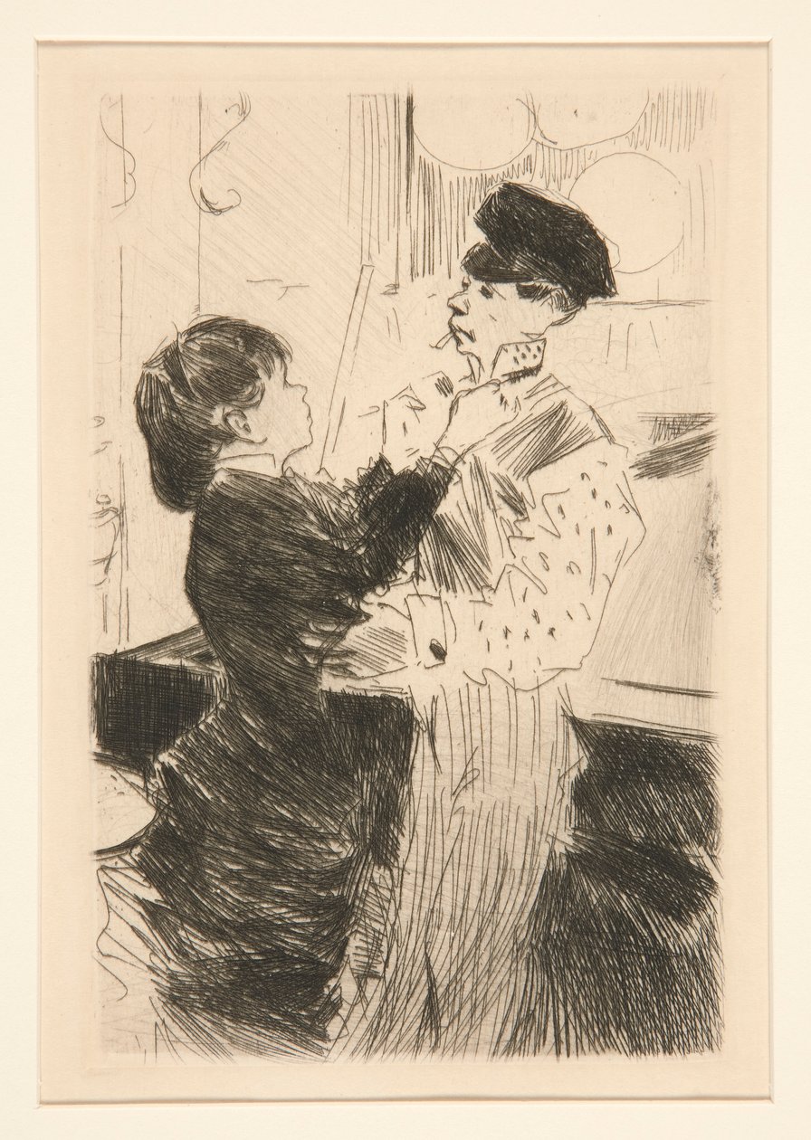 A nyakkendő csomózása alkotó: Jean Louis Forain