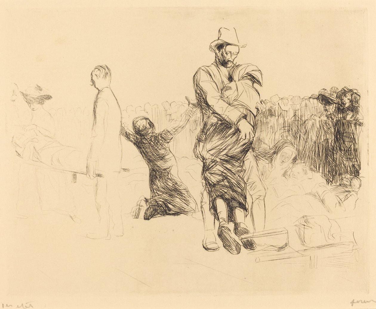 Lourdes, Bénák szállítása alkotó: Jean Louis Forain