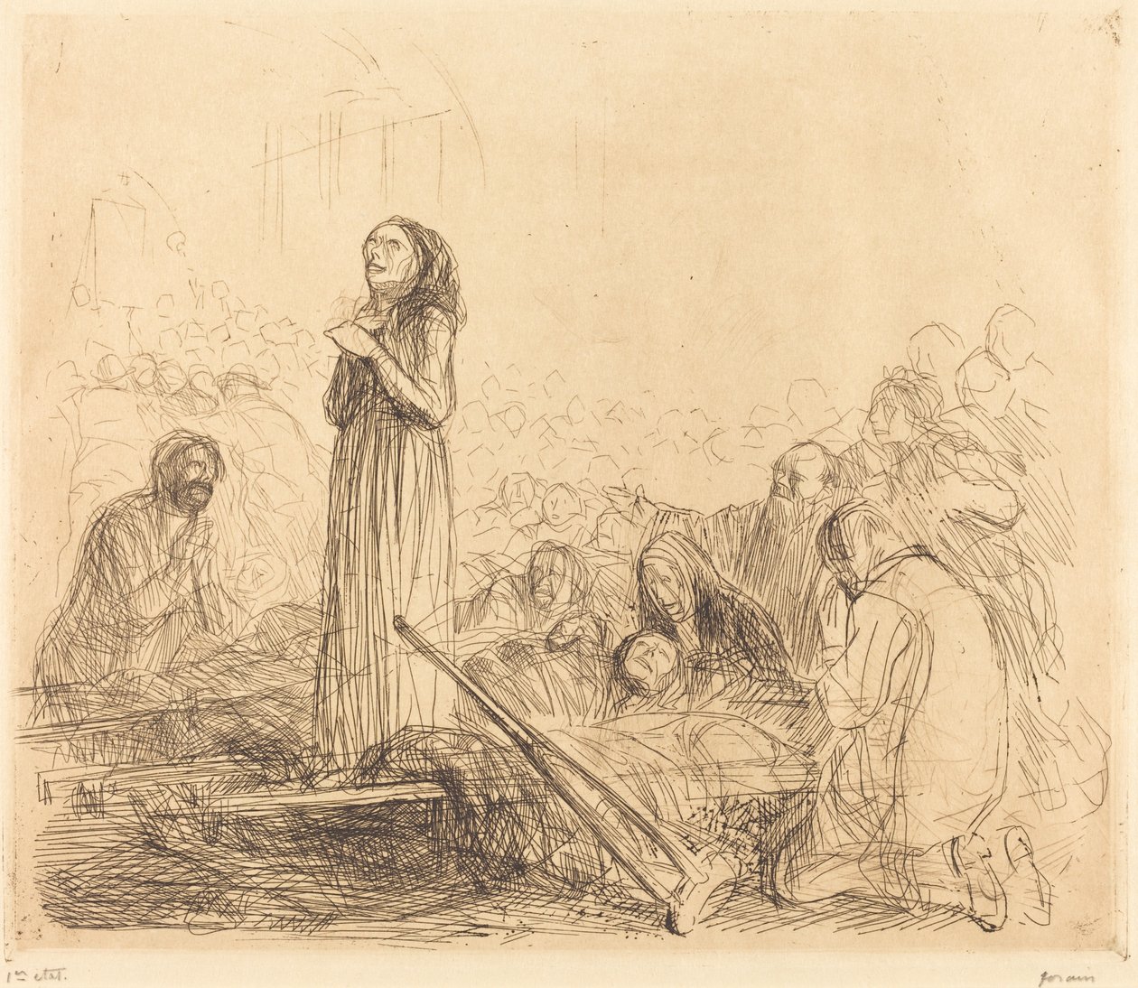 Lourdes, a csoda (első tányér) alkotó: Jean Louis Forain