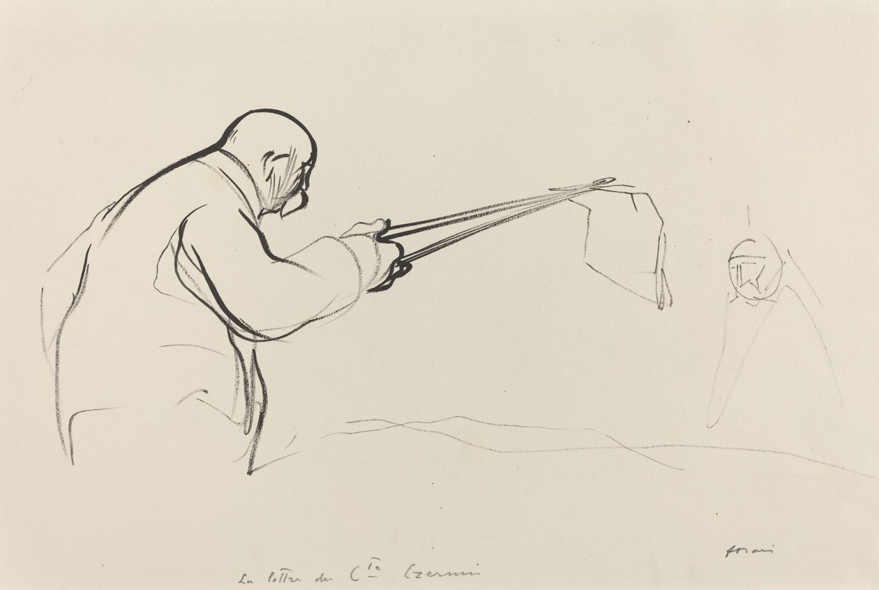 Clemenceau úr. Cte Czernin levele, c. 19141919. alkotó: Jean Louis Forain