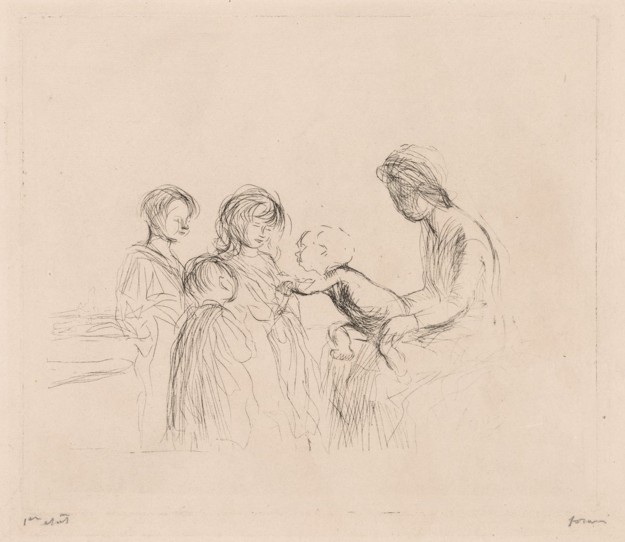 Madonna és a gyerekek. alkotó: Jean-Louis Forain