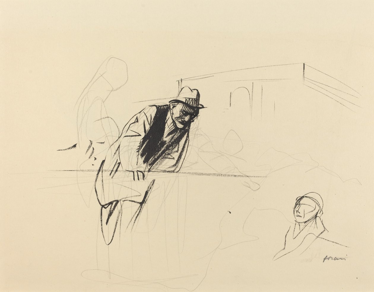 Tárgyalások a versailles-i Trianon-palotában alkotó: Jean Louis Forain
