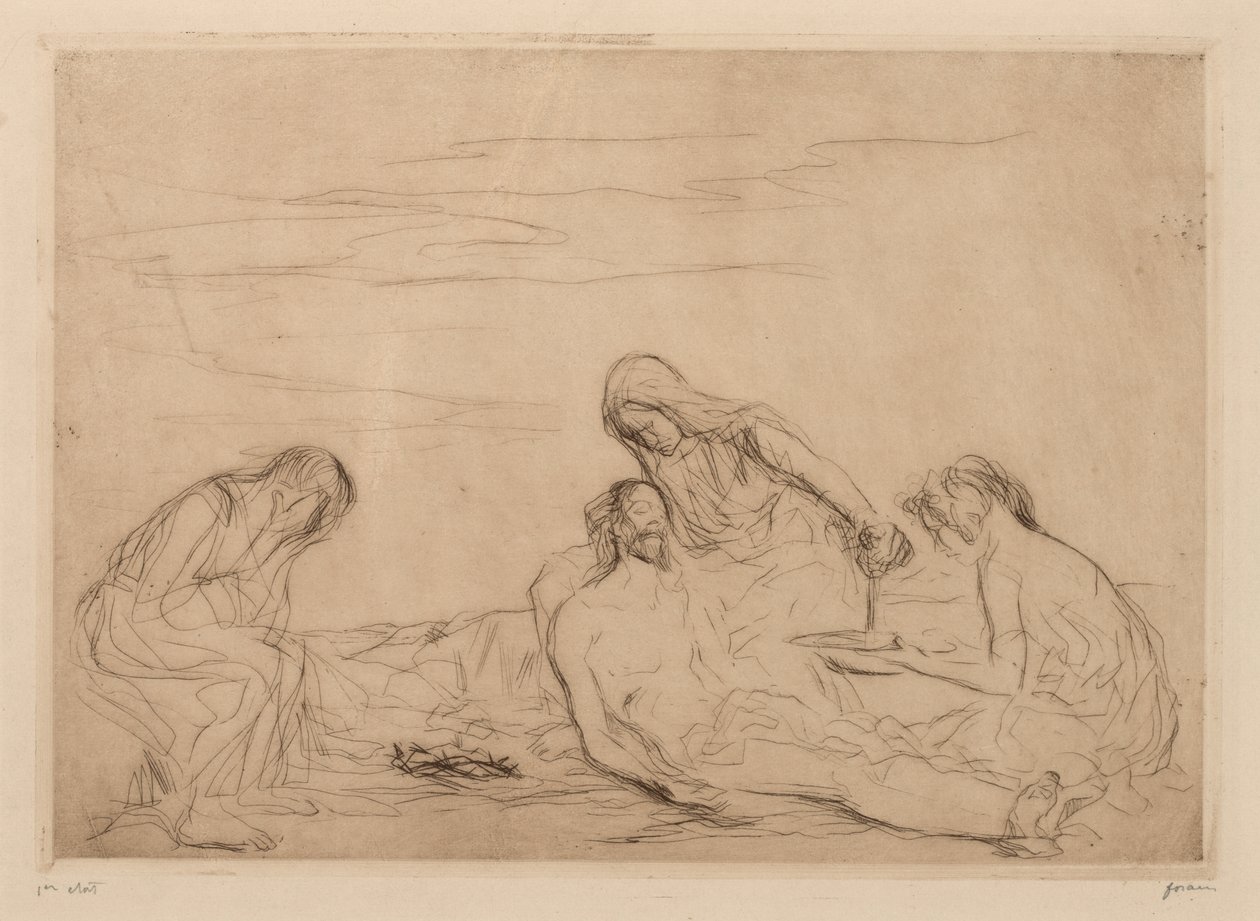 Pietà (harmadik tányér) alkotó: Jean Louis Forain