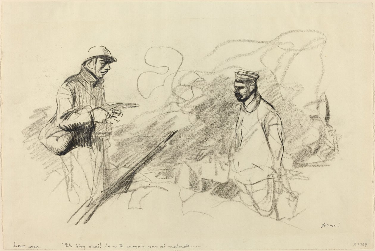 Poilu a német katona elismerése, valószínűleg 1918. alkotó: Jean Louis Forain