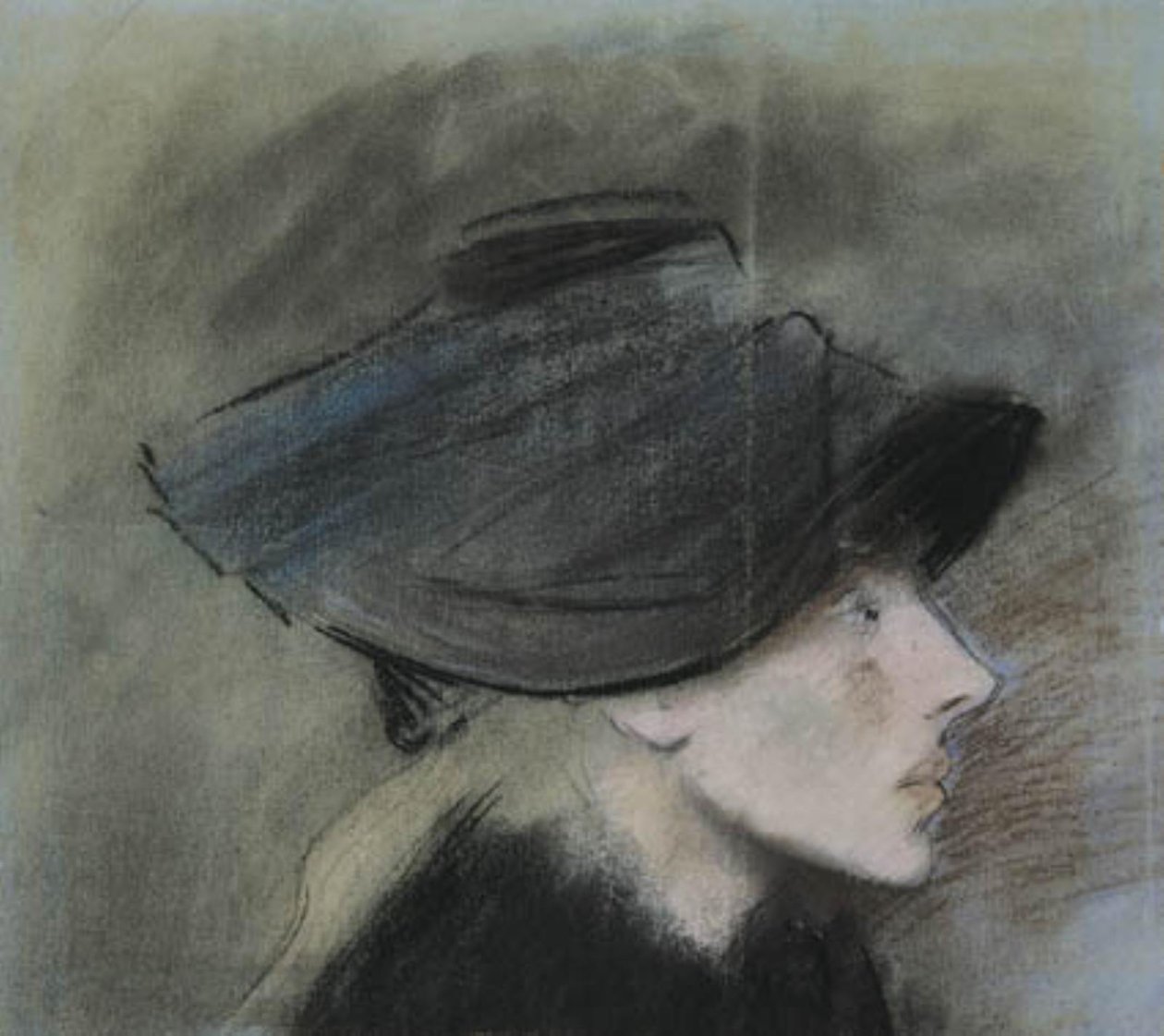 Valéry Roumy kabaréénekes portréja alkotó: Jean Louis Forain