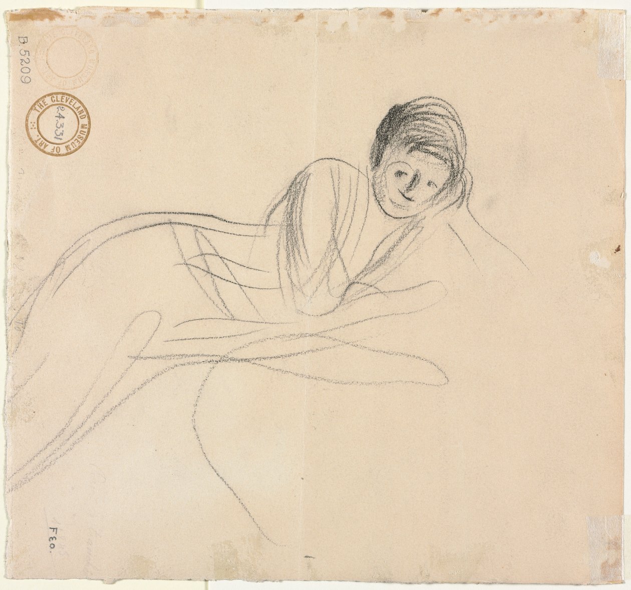 Fekvő nő verso, 1915. alkotó: Jean Louis Forain