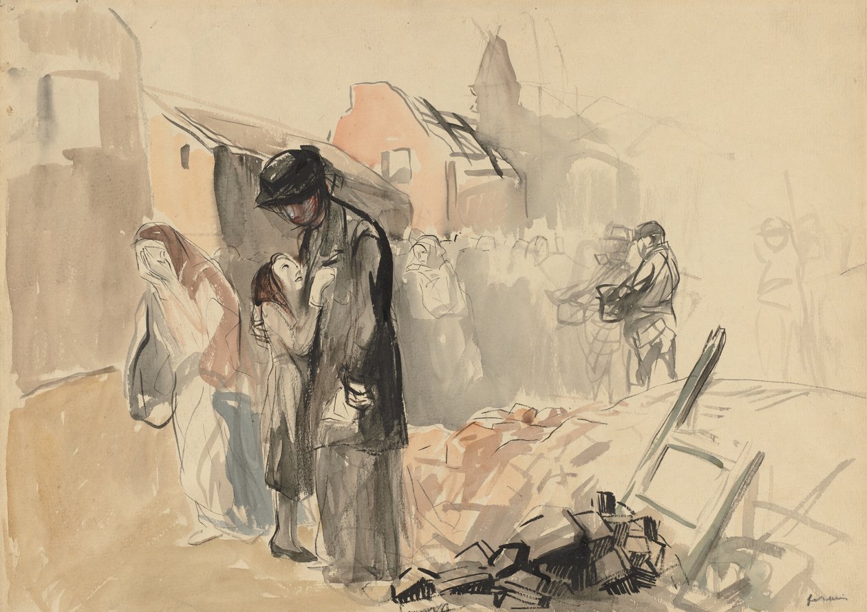 Visszahódított terület (recto) alkotó: Jean Louis Forain