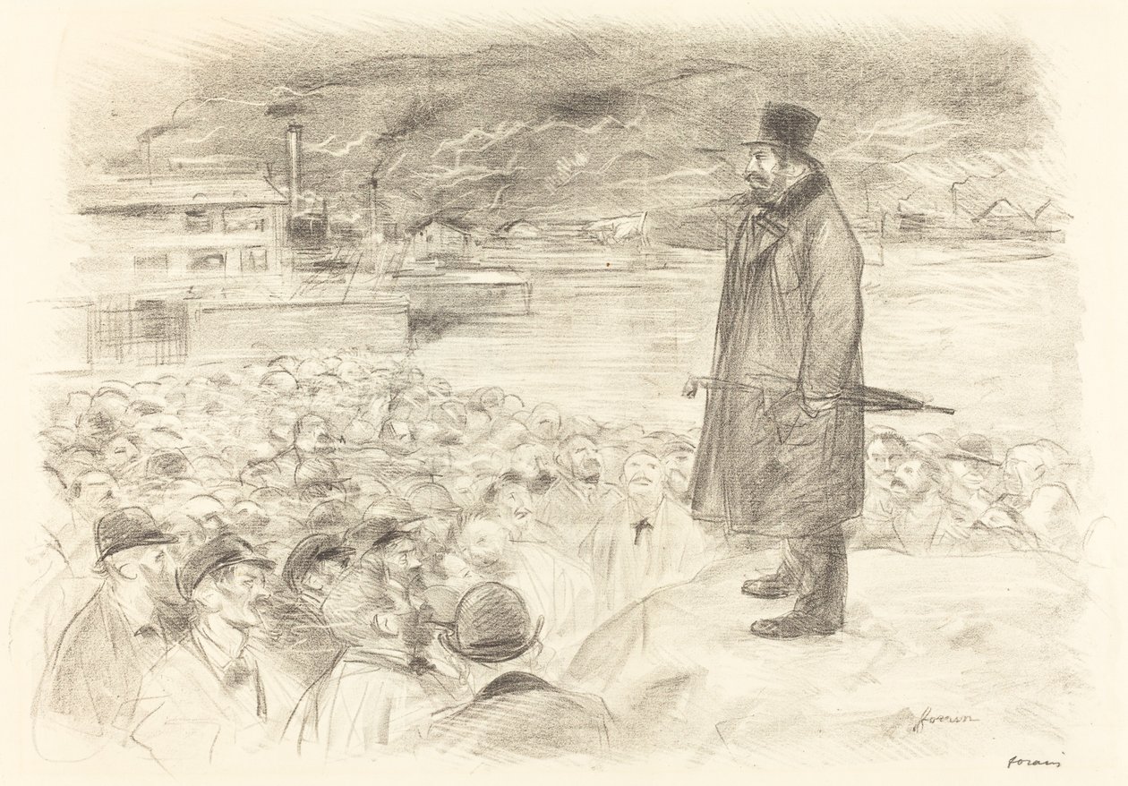 Egy sztrájk jelenete (harmadik lemez) alkotó: Jean Louis Forain