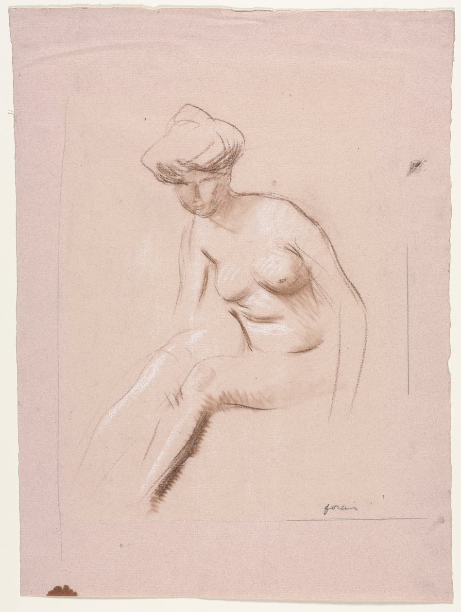 Ülő akt, 1800-as évek negyedik negyede vagy 1900-as évek első harmada. alkotó: Jean Louis Forain