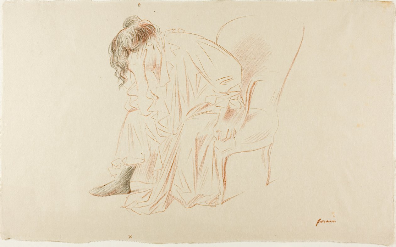 Ülő nő, feje jobb kézben alkotó: Jean Louis Forain