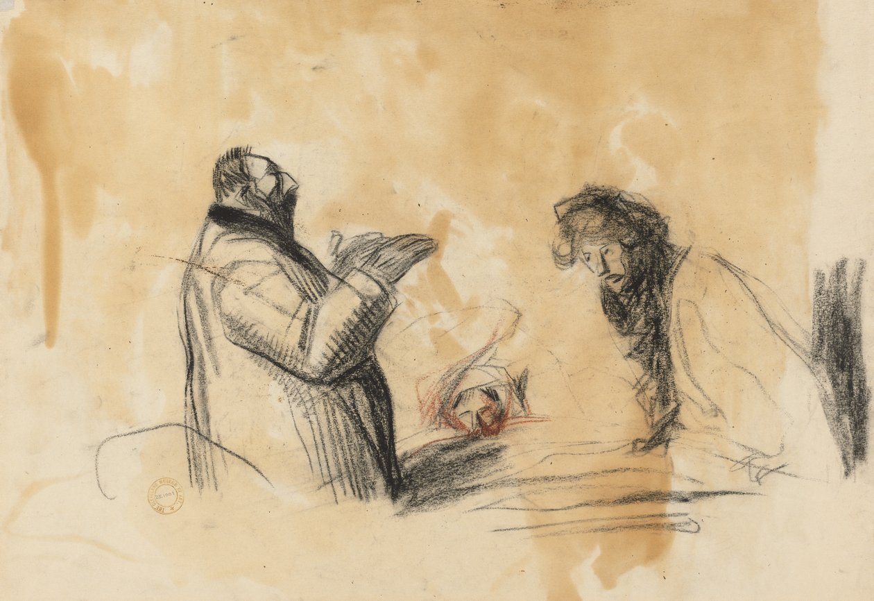Vázlat a Kórházban című filmhez (fordítva) alkotó: Jean Louis Forain