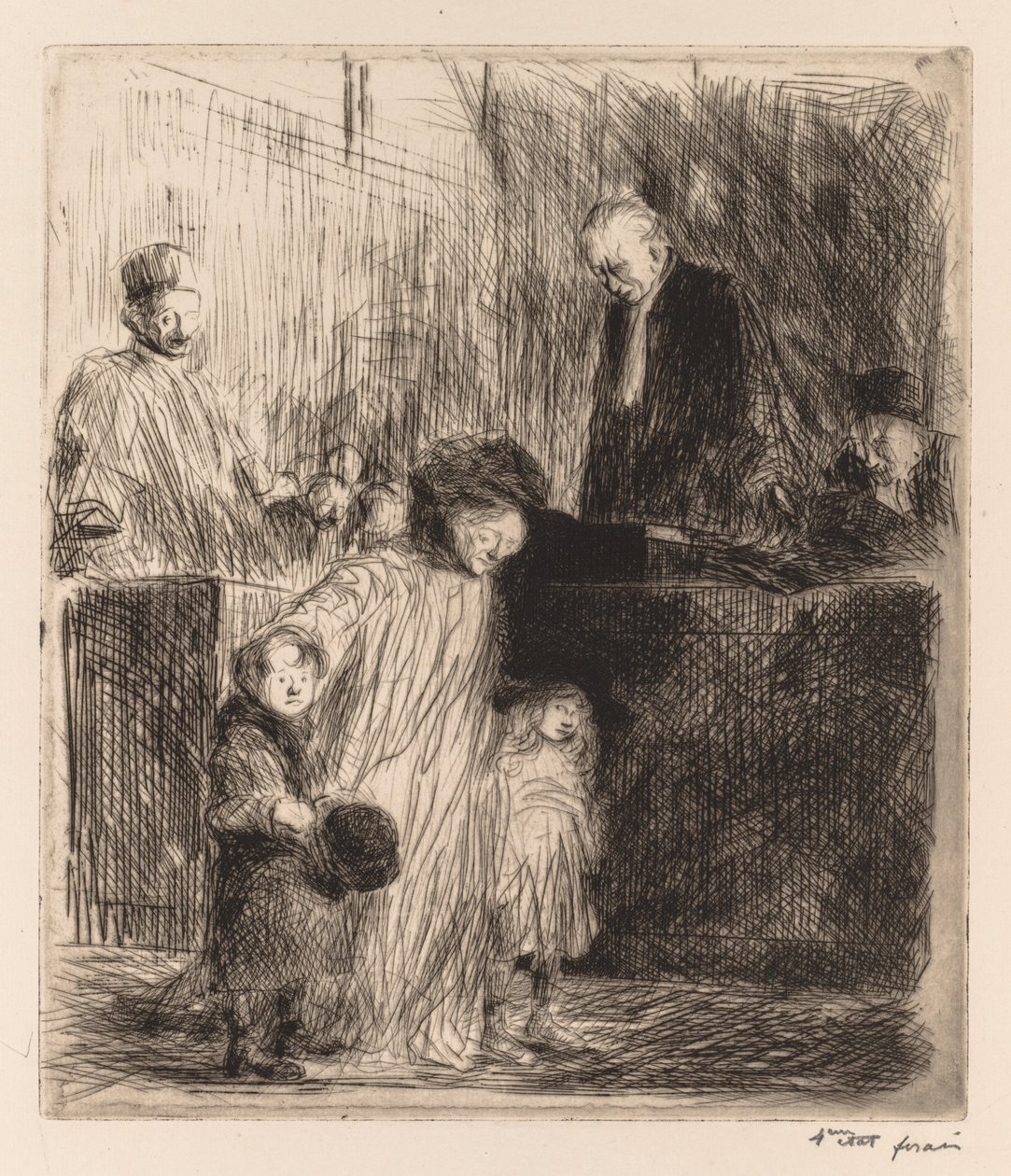 A tárgyalás elhagyása. alkotó: Jean Louis Forain