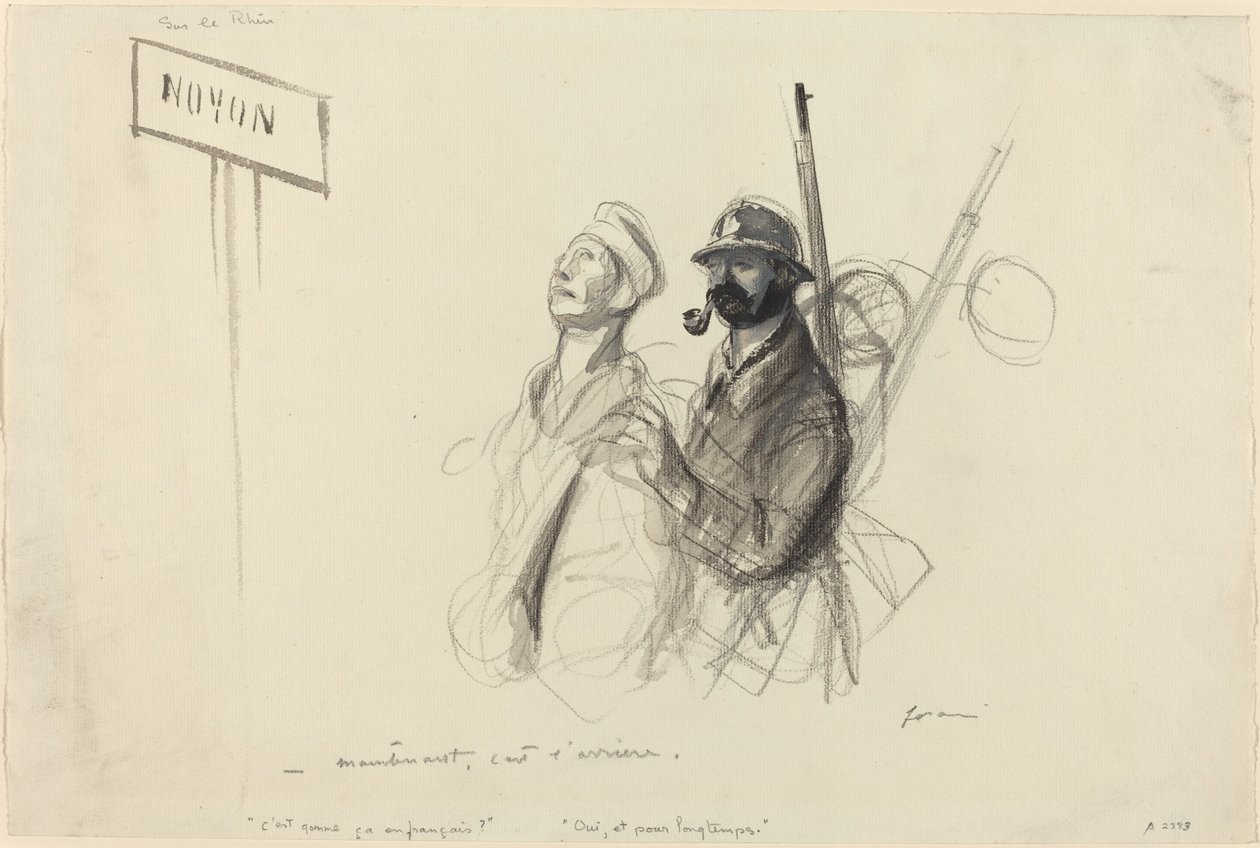 A Rajnán. - Most hátul van. alkotó: Jean-Louis Forain