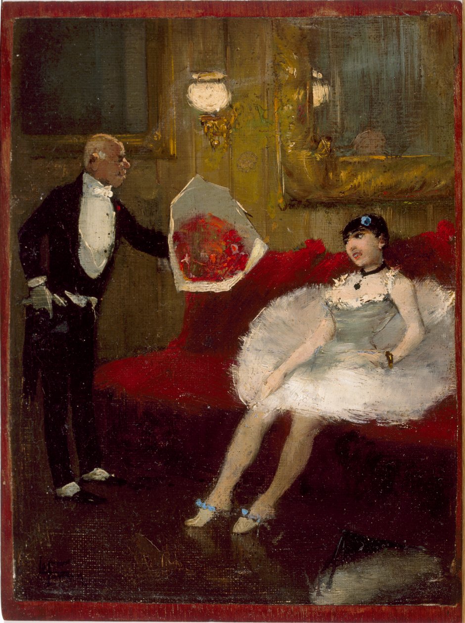 A csodáló, 1877-79 körül (olaj, vászon, fára rögzítve) alkotó: Jean Louis Forain