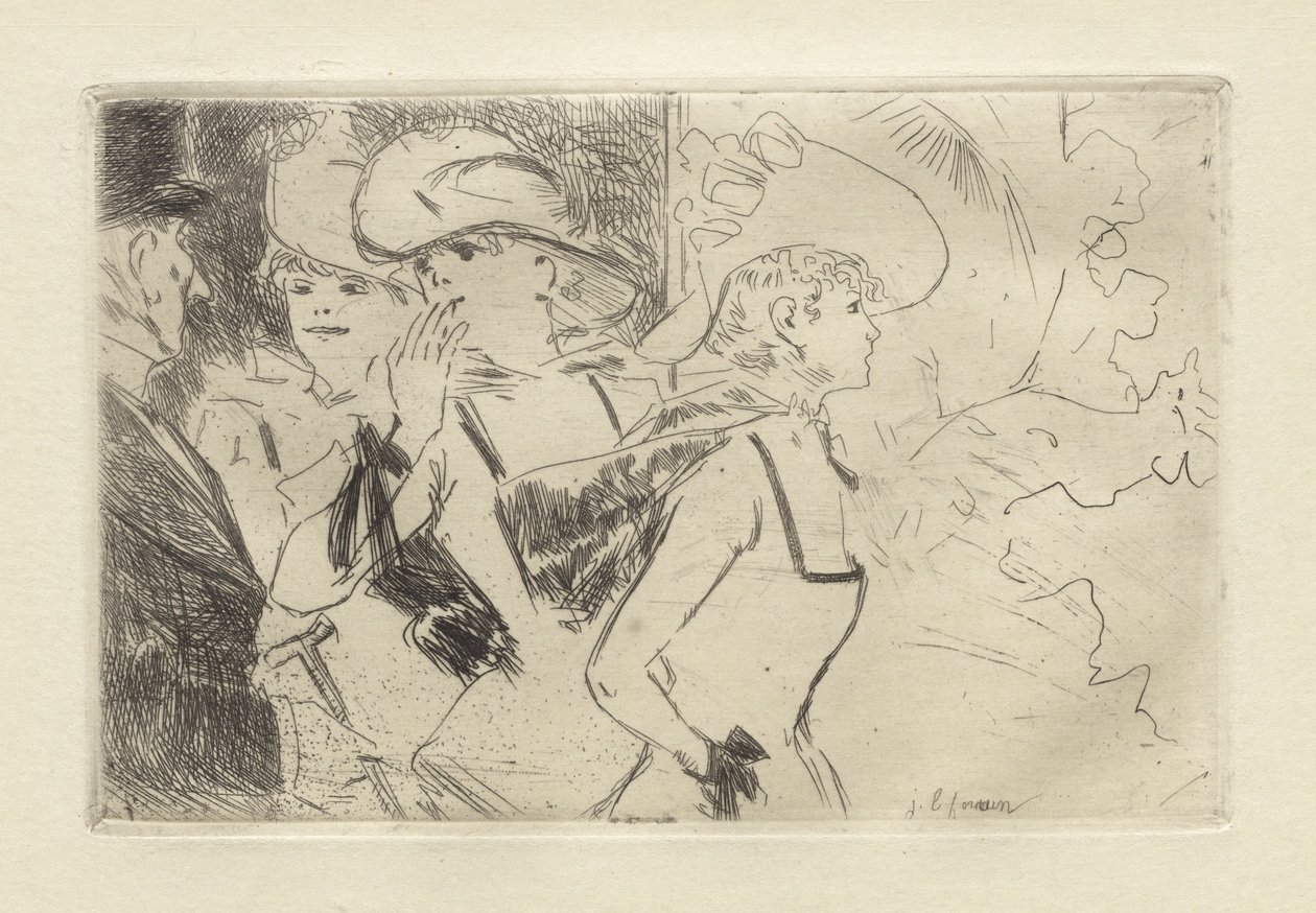 A Folies-Bergère, 1880-86 körül (metszet) alkotó: Jean Louis Forain