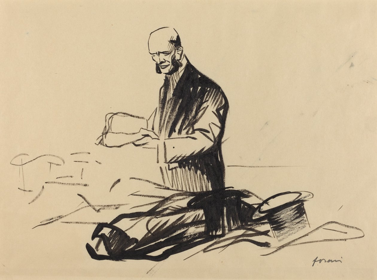 Marshall Foch kalapja, c. 19141919. alkotó: Jean Louis Forain
