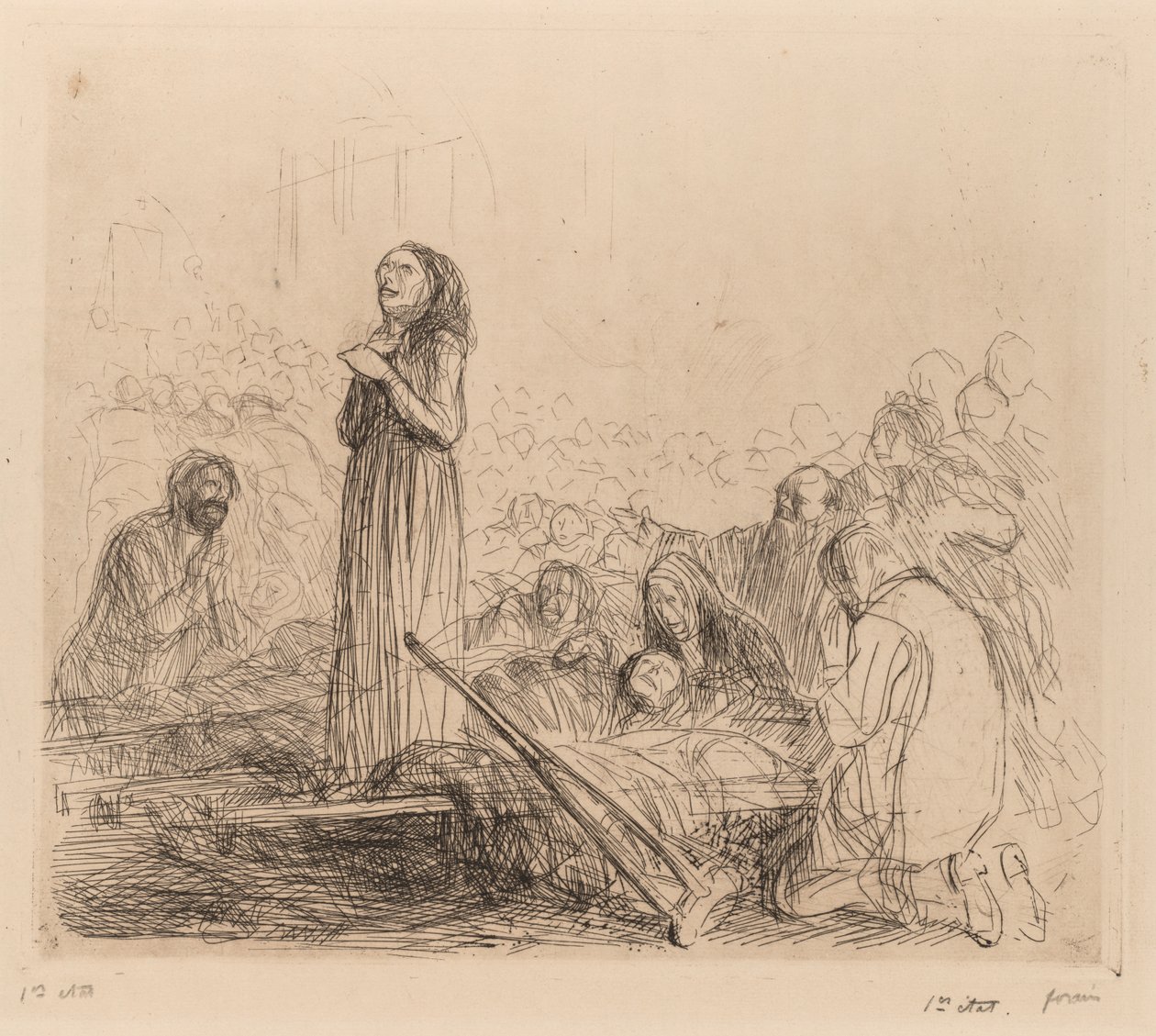 A csoda az Oltáriszentség előtt alkotó: Jean Louis Forain