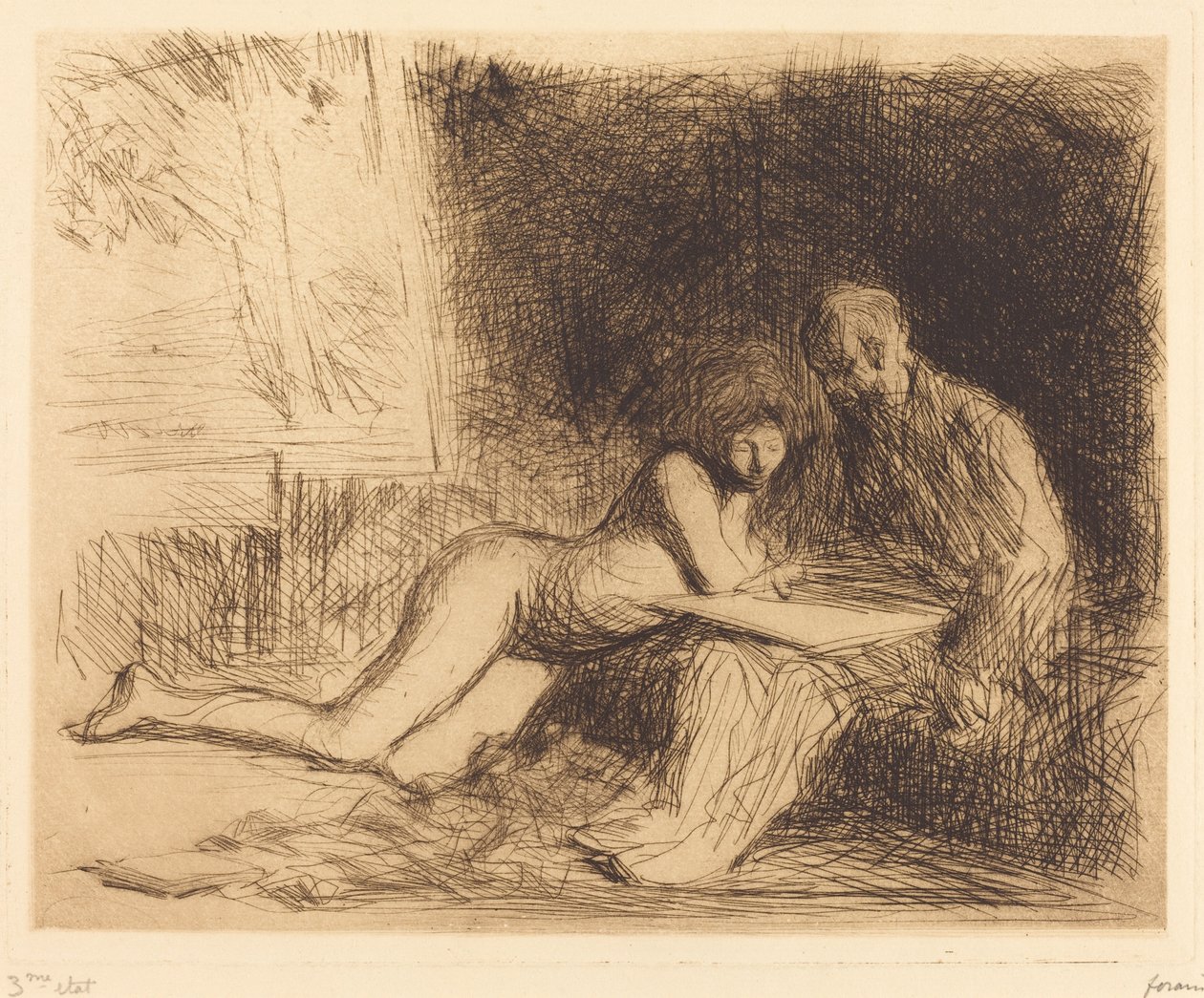 A modell pihenője (negyedik lemez) alkotó: Jean-Louis Forain