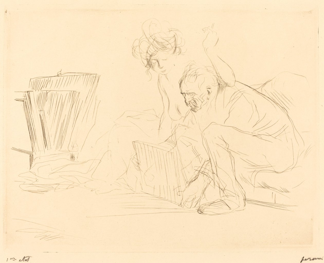 A modell pihenője (második lemez) alkotó: Jean Louis Forain