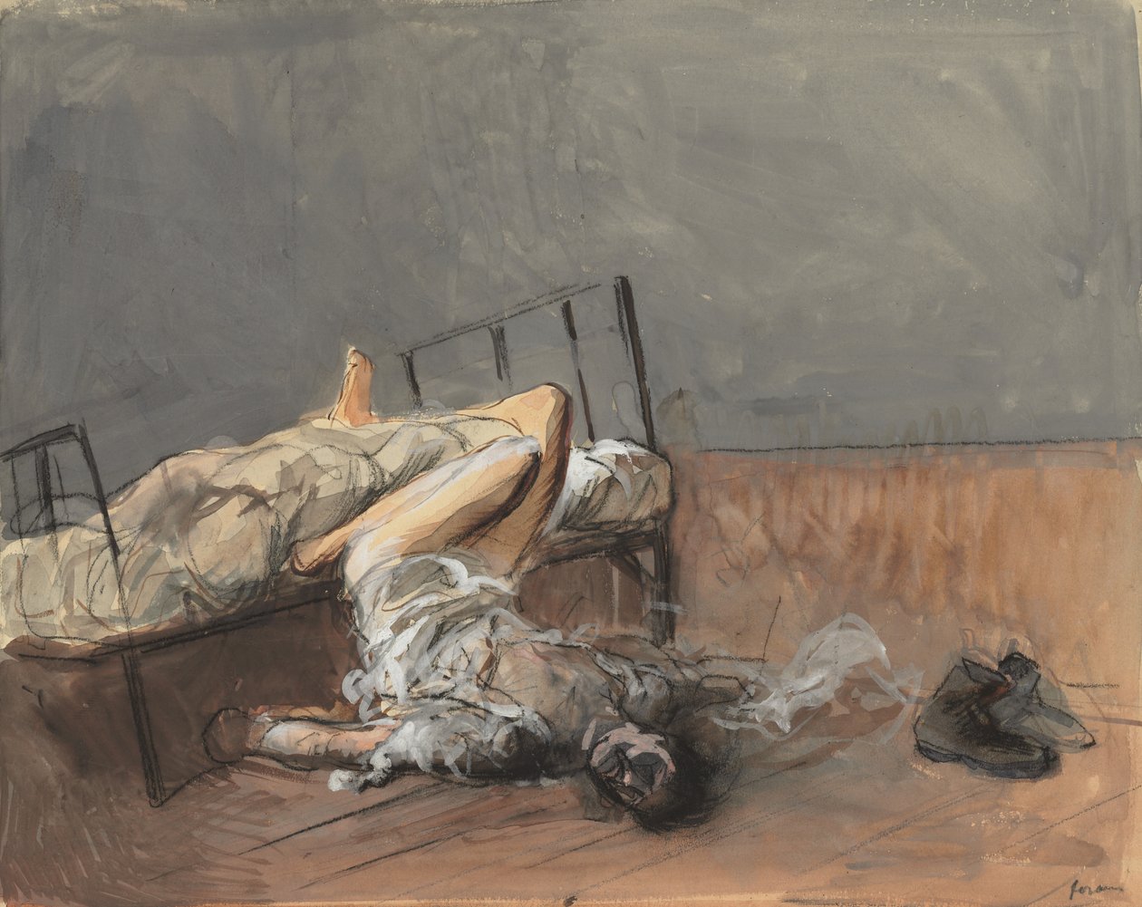 Az öngyilkosság, 1800-as évek negyedik negyede vagy 1900-as évek első harmada. alkotó: Jean Louis Forain