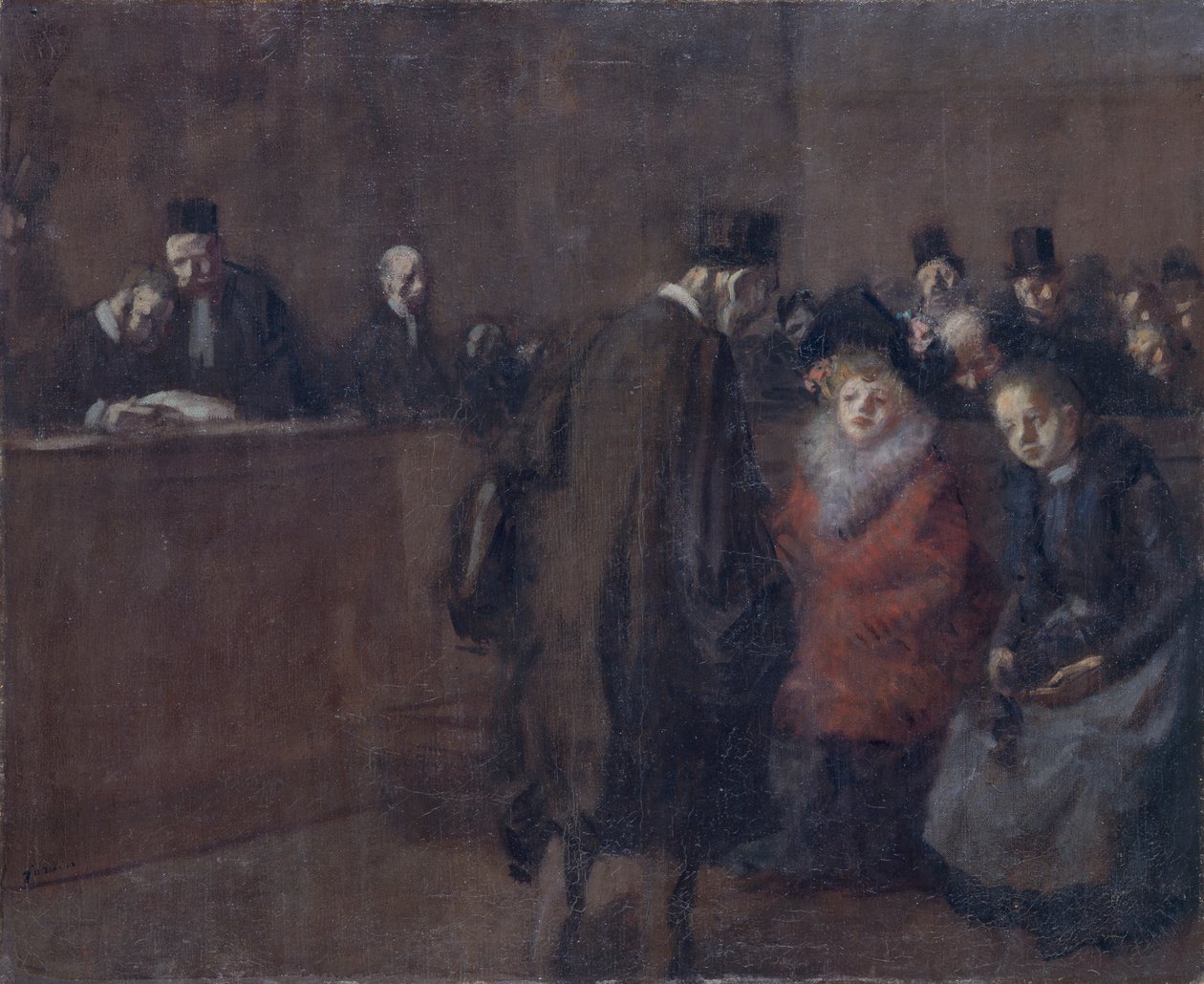 „The Law Court Scene de tribunal”, 1910 alkotó: Jean Louis Forain