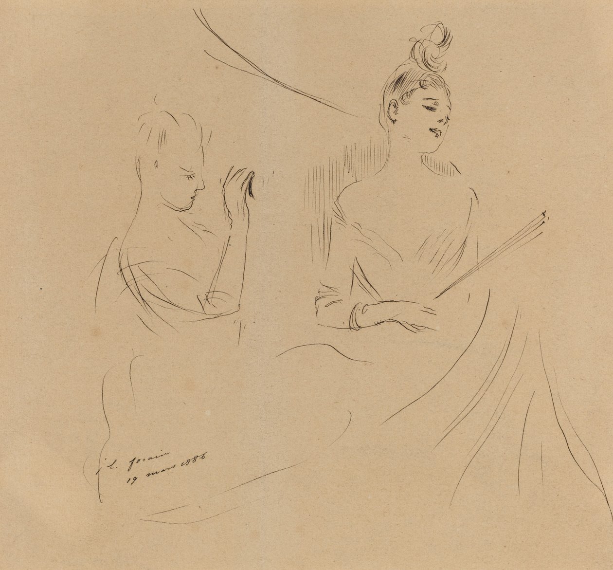 Két hölgy egy loge-ban, 1886. alkotó: Jean Louis Forain