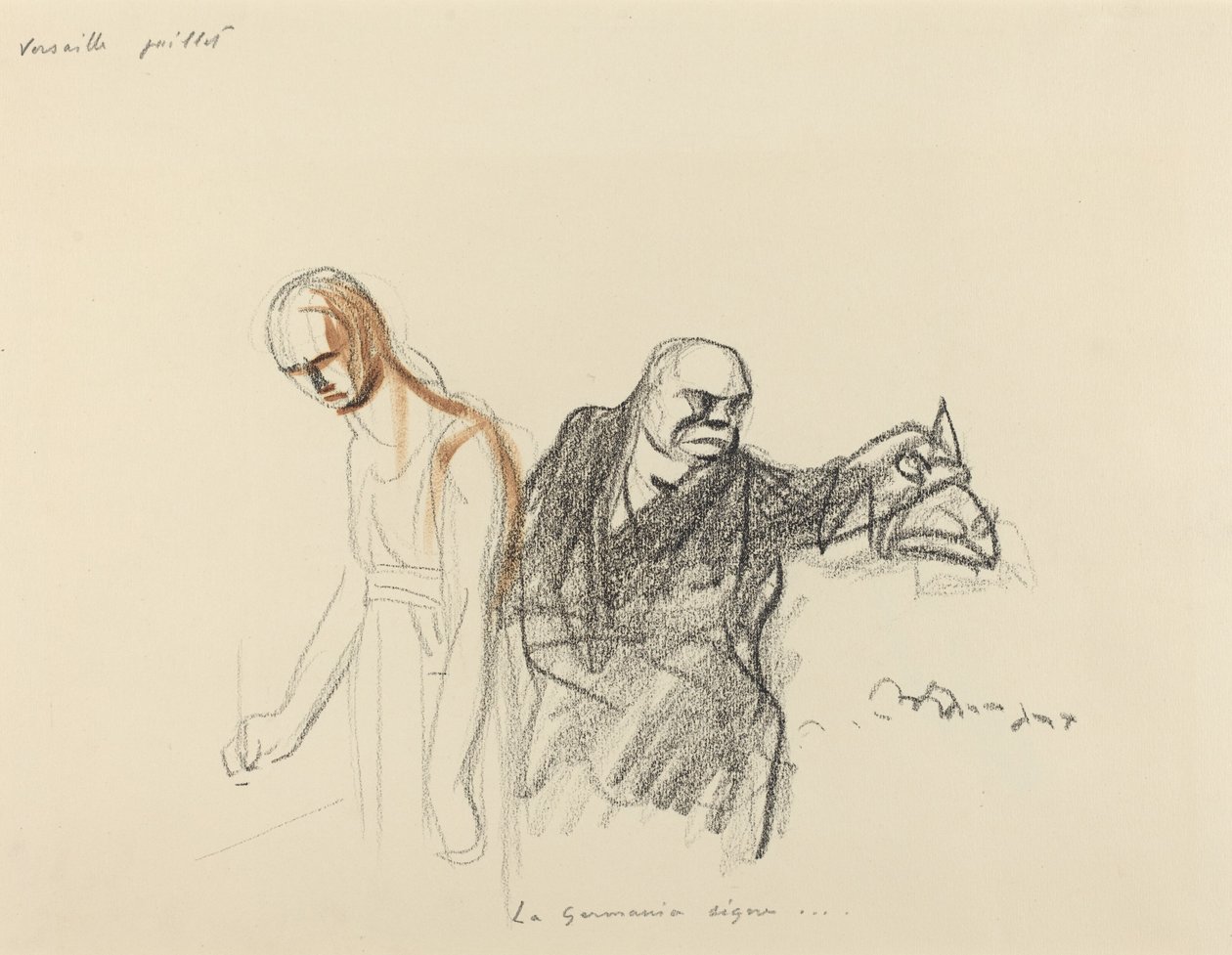 Versailles július. Germania jelei... alkotó: Jean Louis Forain
