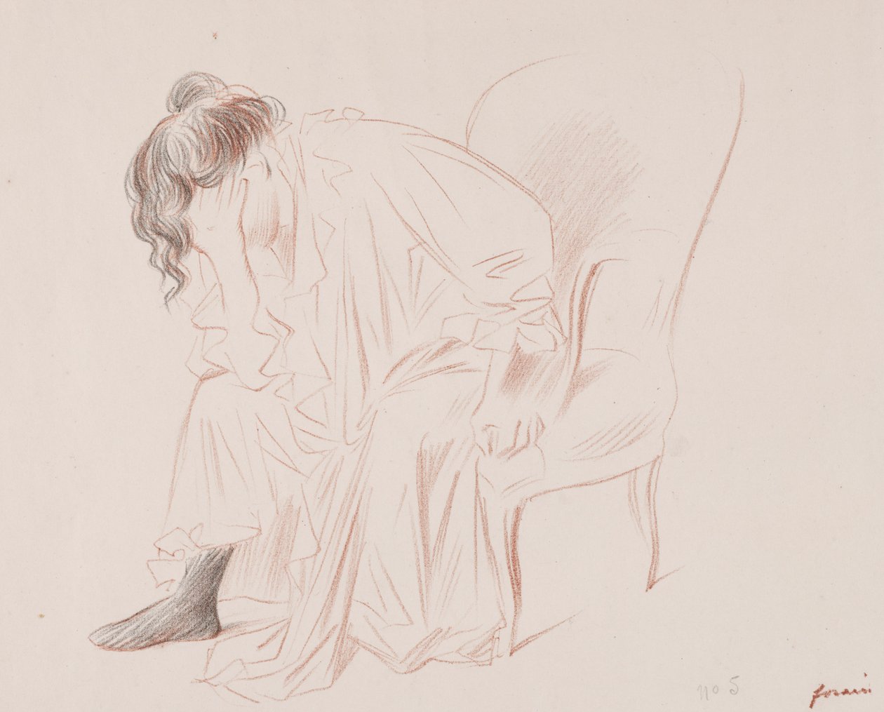 Ülő nő. alkotó: Jean Louis Forain