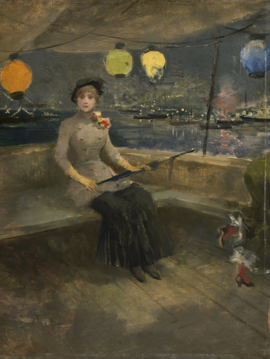 Nő egy jachton, 1883 körül alkotó: Jean Louis Forain