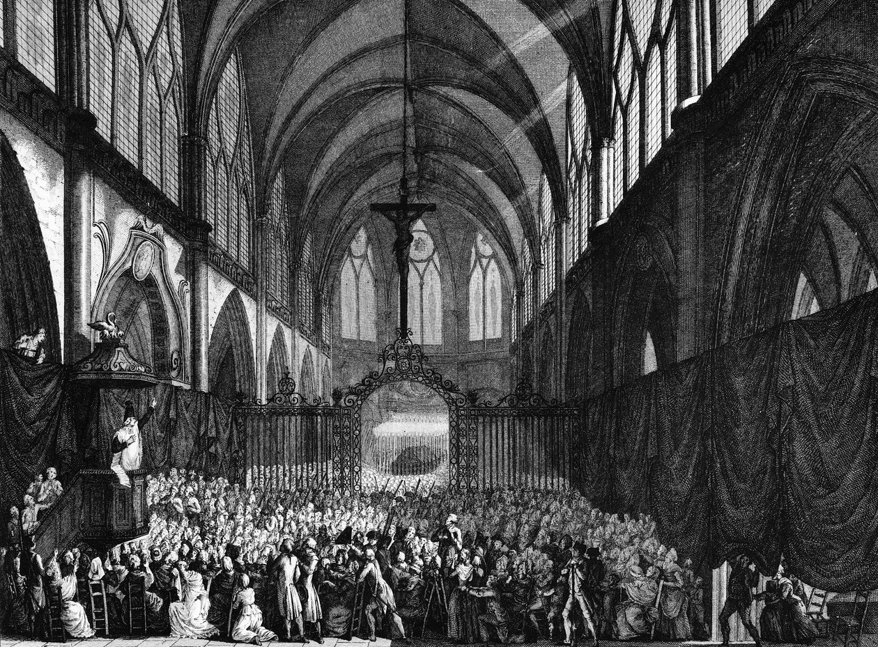 Francia forradalom: A Bastille főhadiszállásán 1789. augusztus 5-én elhunyt polgárok temetése Saint Jacques de l