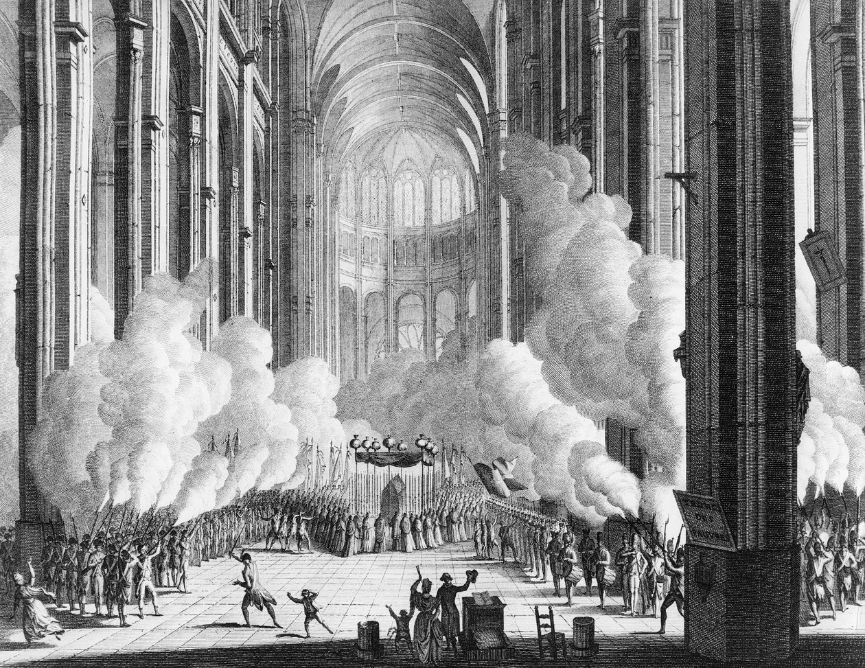 Francia forradalom: Honore Gabriel (Honore-Gabriel) Riqueti, Mirabeau grófja (1749-1791) obseques április 4. alkotó: Jean Louis II (after) Prieur