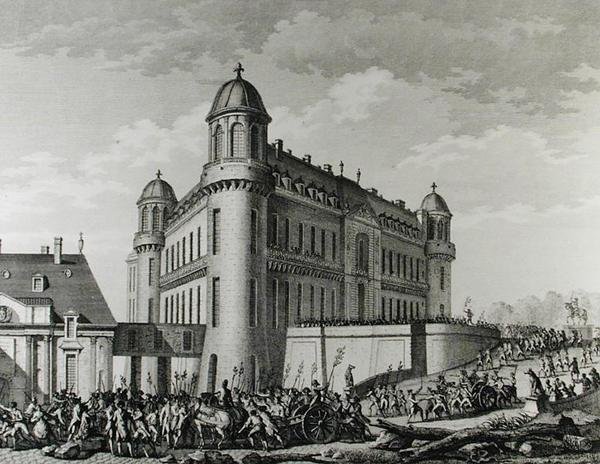 Chantillyből Párizsba szállított ágyúk, 1789. augusztus 9. alkotó: Jean Louis Prieur