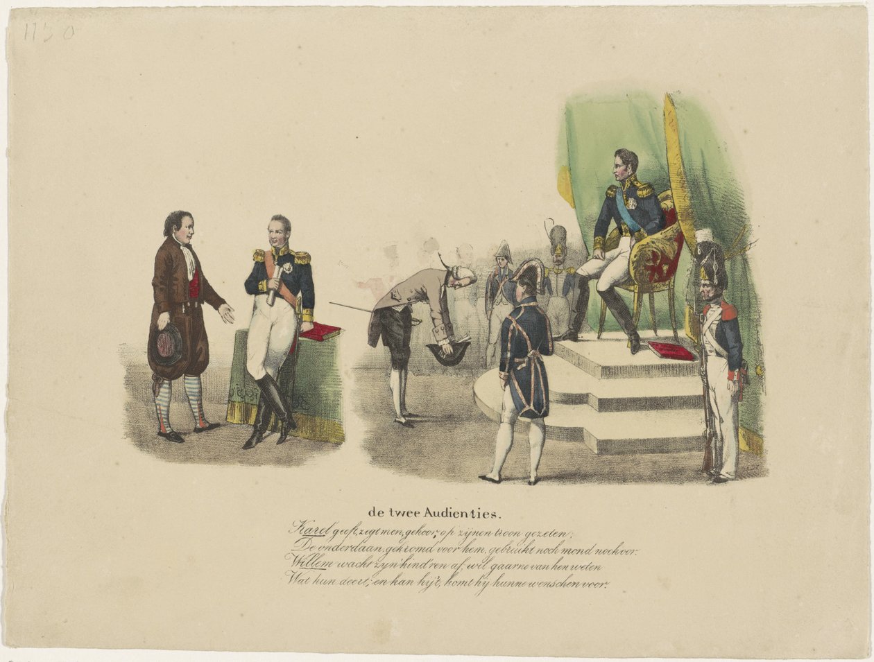 I. Vilmos és X. Károly közönsége, 1827 a két közönség (cím az objektumon) alkotó: Jean Louis Van Hemelryck (attributed to)