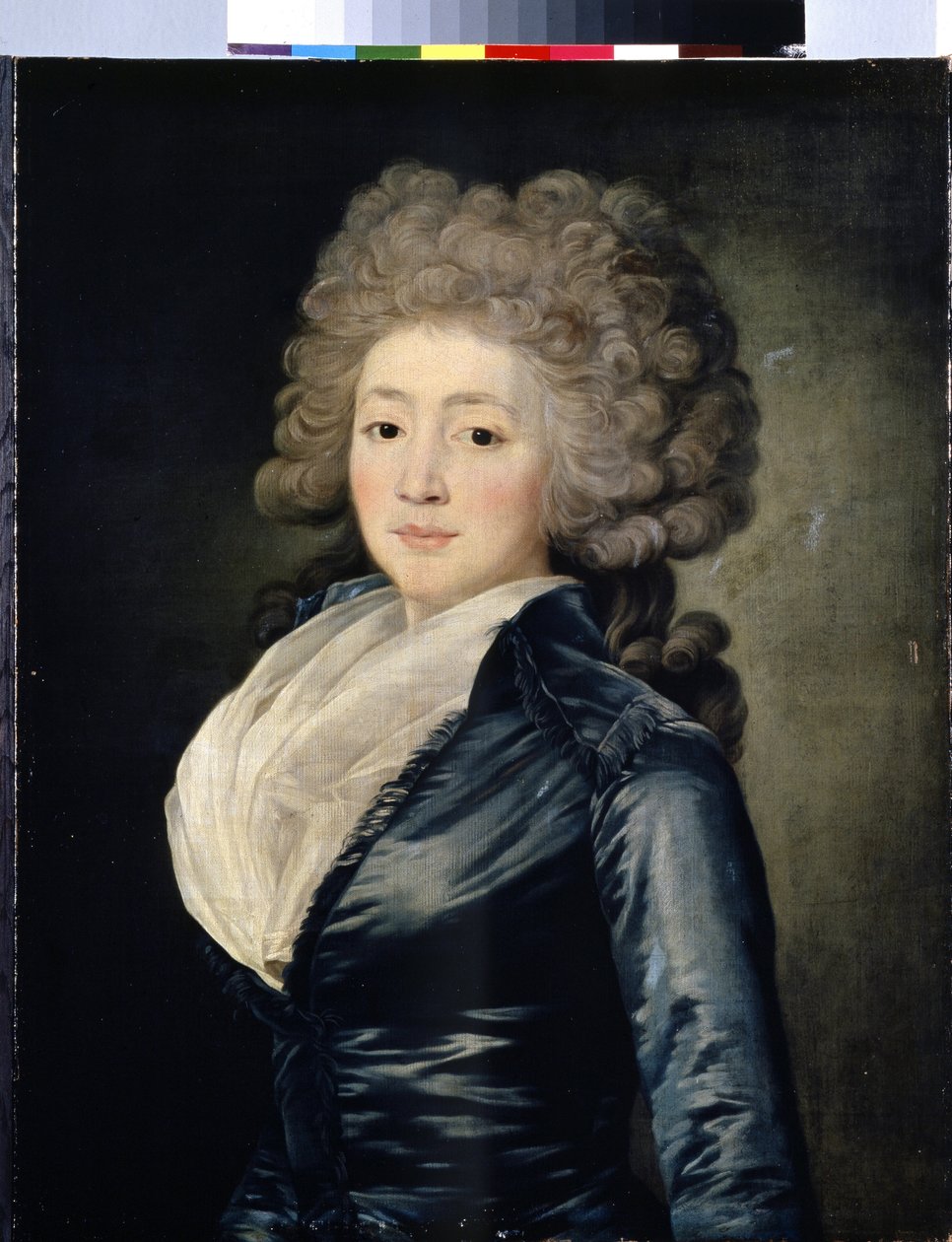 Olga Zherebtsova portréja (Olga Zherebtsova portréja). Olga Zherebtsova, szül. Zubova, más néven Madame Gerebtzoff (1755-1849). Jean Louis Voille festménye (1744-1803 után). Olaj, vászon, 73,5 x 58 cm, 18. század második fele. művészet f alkotó: Jean Louis Voille