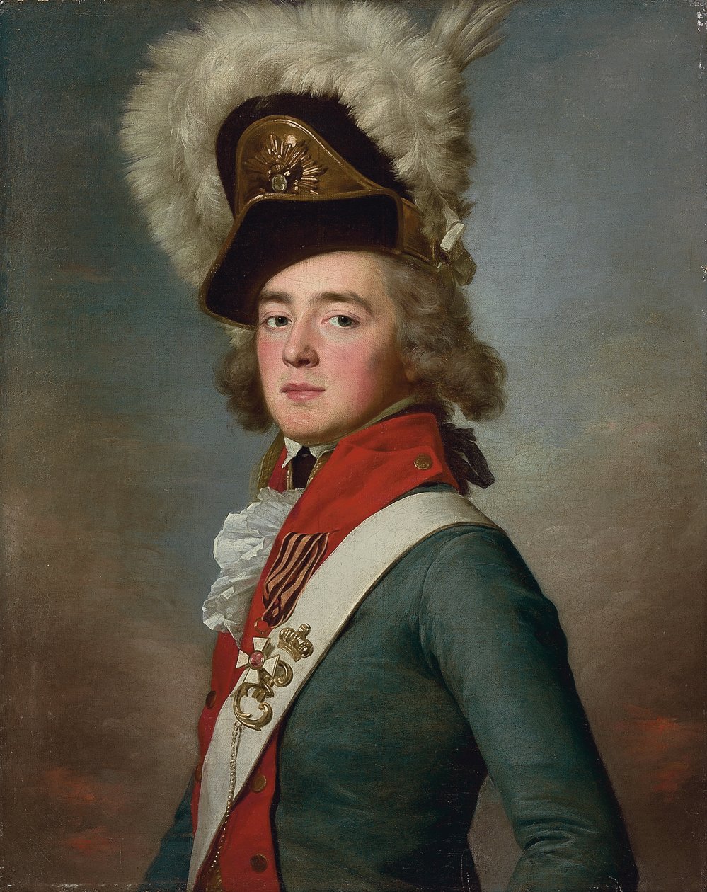 Valerian Aleksandrovich Zubov brigadéros portréja, alkotó: Jean Louis Voille