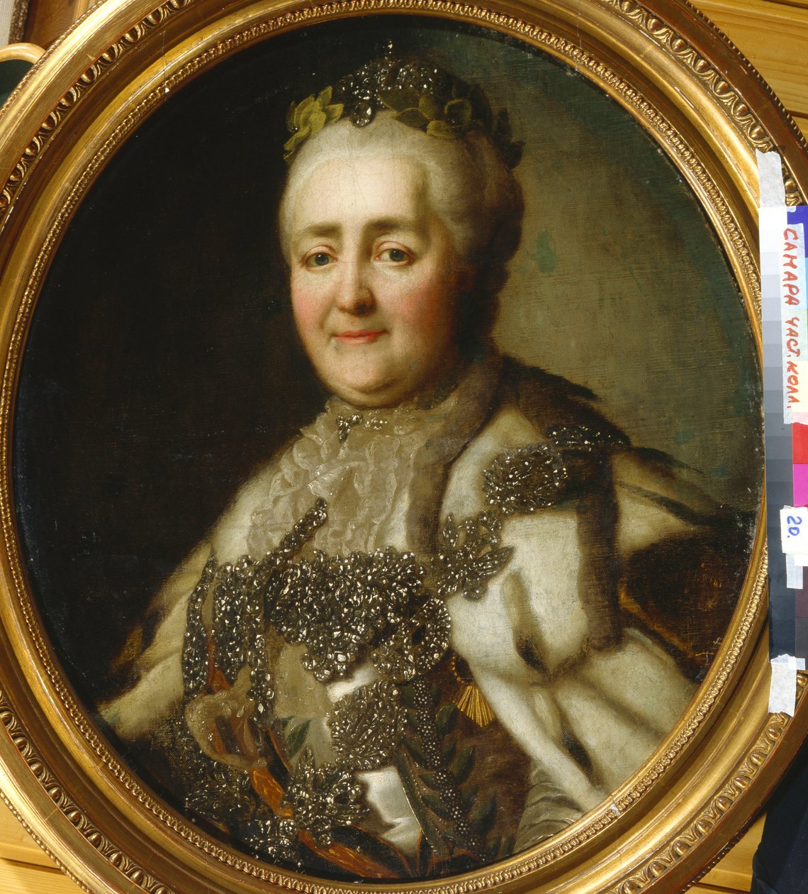 II. Katalin császárné (1729-1796) portréja, Voille, Jean Louis (1744-1803 után). Olaj, vászon, mérete: 68,5x60 alkotó: Jean Louis Voille