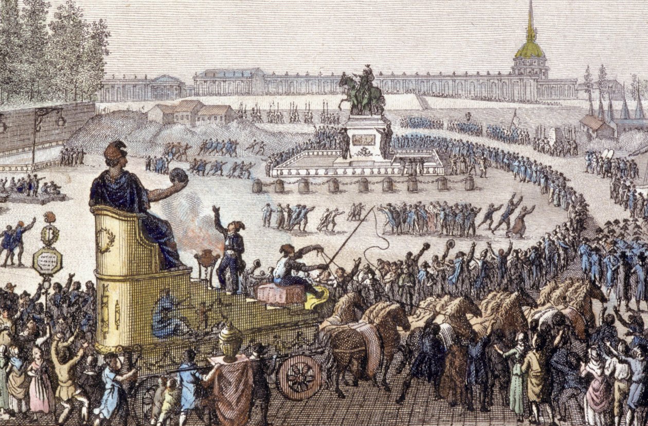 A szabadság első ünnepe Párizsban, április 15-én alkotó: Jean Louis the Younger Prieur