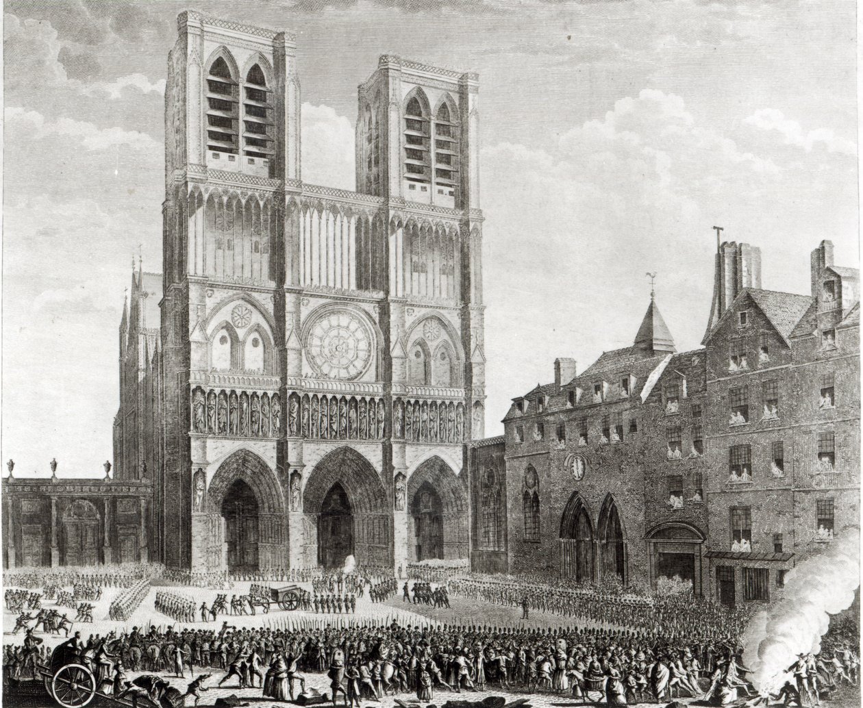 Thomas de Mahy (1744-90) Favras márki a Notre-Dame előtt tisztes jóvátételt kér, metszette Pierre Gabriel Berthault (1737-1831) 1790 alkotó: Jean Louis the Younger Prieur