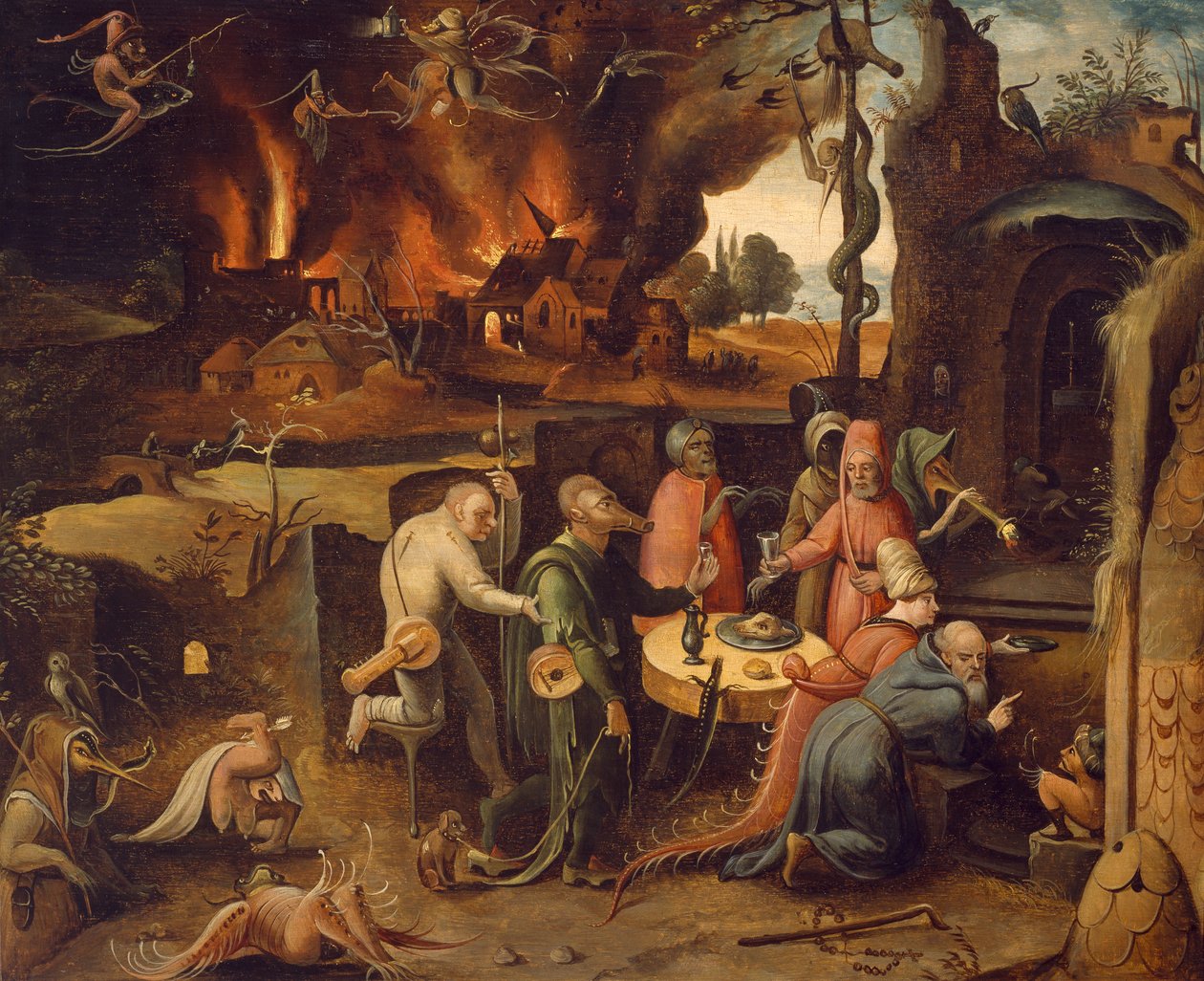 Szent Antal megkísértése, Jan Mandyn (körülbelül 1500-1560) alkotó: Jean Mandyn
