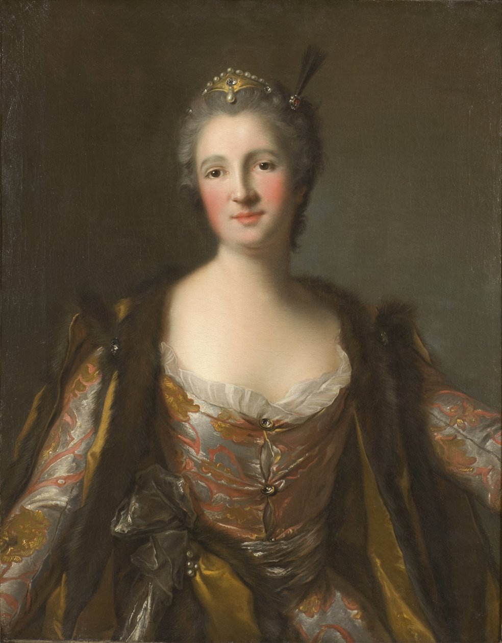 Elisabeth Catherine de Besenval, Broglie márkine, szultán – de Broglie márkinő (1718-1777), szultána Freiin von Besenval von Brunstatt, Nattier, Jean-Marc (1685-1766). Olajfestmény. 1742 Mérete : 81x63 cm. Stockholmi Nemzeti Múzeum alkotó: Jean Marc Nattier