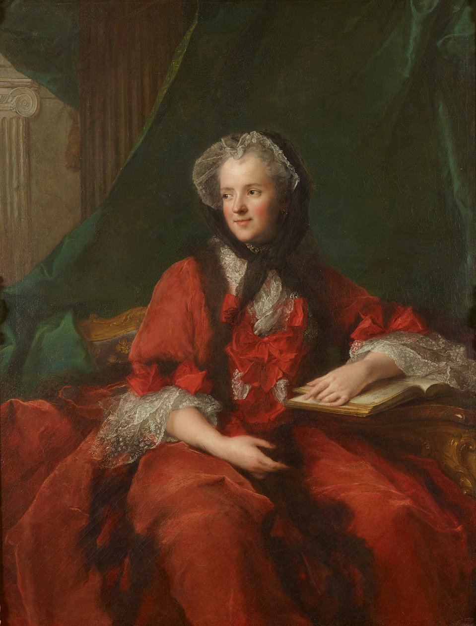 Francia: Portrait de la Reine Marie Leczinska Marie Leszczyńska portréja alkotó: Jean Marc Nattier