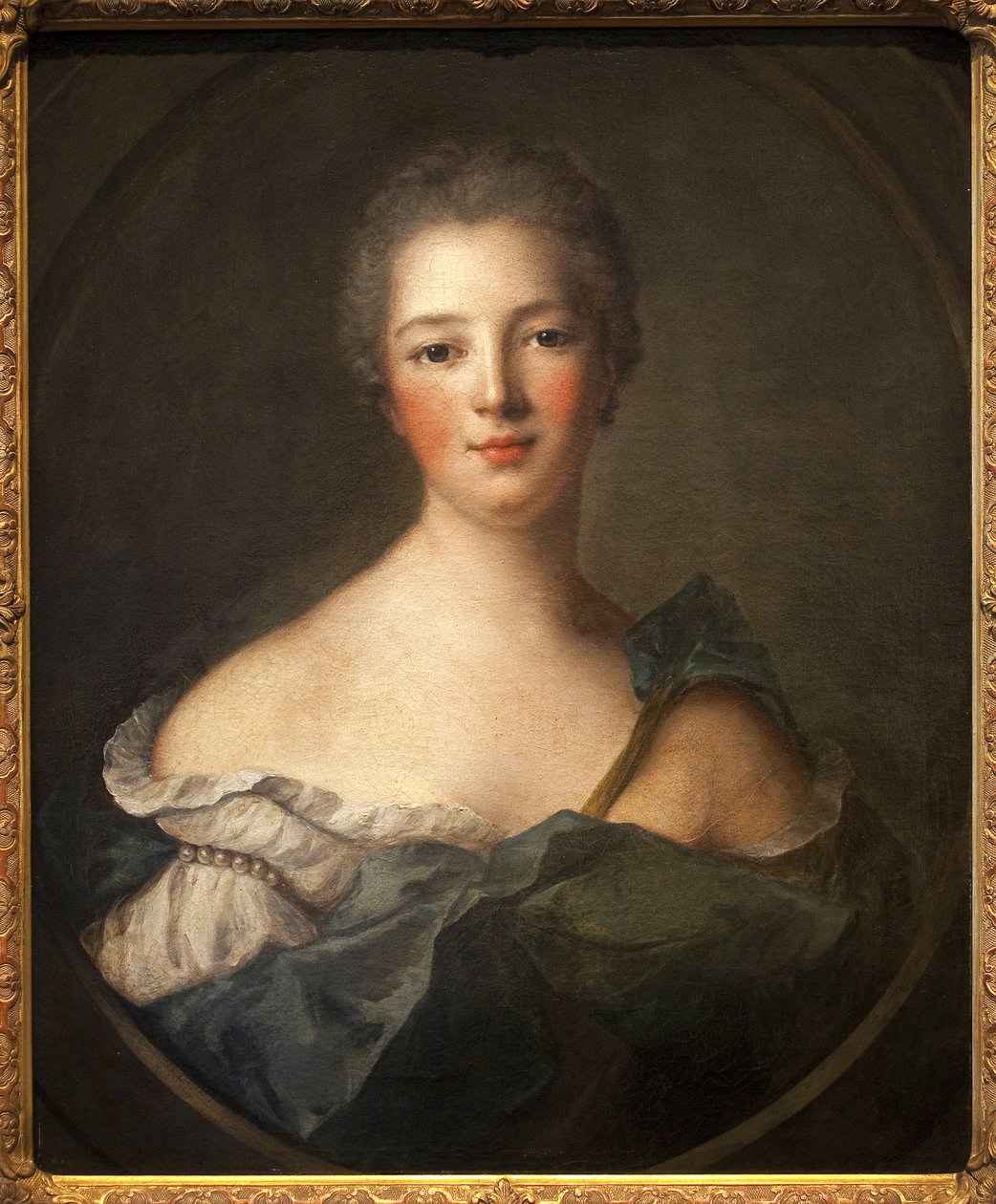 Jeanne Antoinette Poisson, Pompadour márkine (1721-1764) - Festmény Jean Marc (Jean-Marc) Nattier (1685-1766) műhelyéből, olaj, vászon alkotó: Jean Marc Nattier