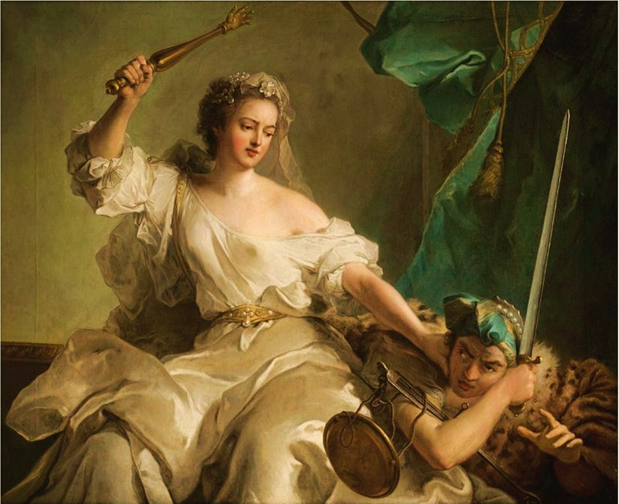 Az igazságosság megbünteti az igazságtalanságot, a francia Madame Adélaïde-ot igazságosságnak nevezte. alkotó: Jean Marc Nattier