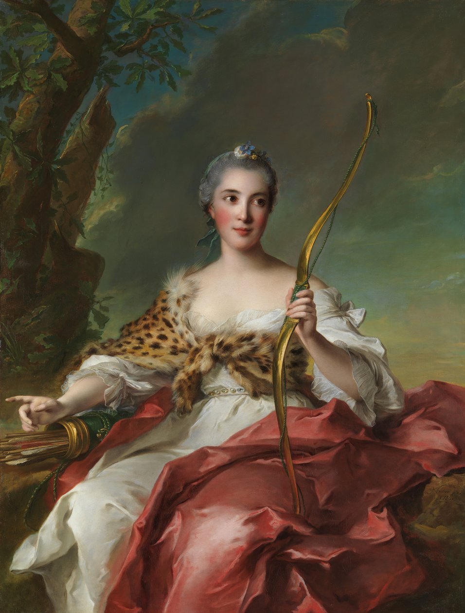 Madame Bergeret de Frouville, mint Diana, 1756. alkotó: Jean Marc Nattier
