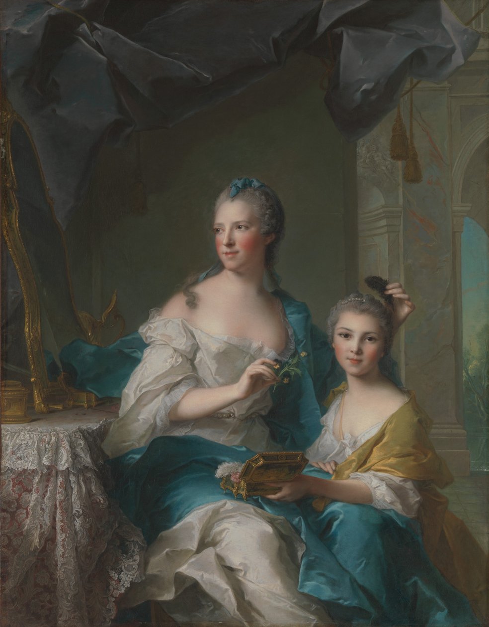 Madame Marsollier és lánya, 1749. alkotó: Jean Marc Nattier
