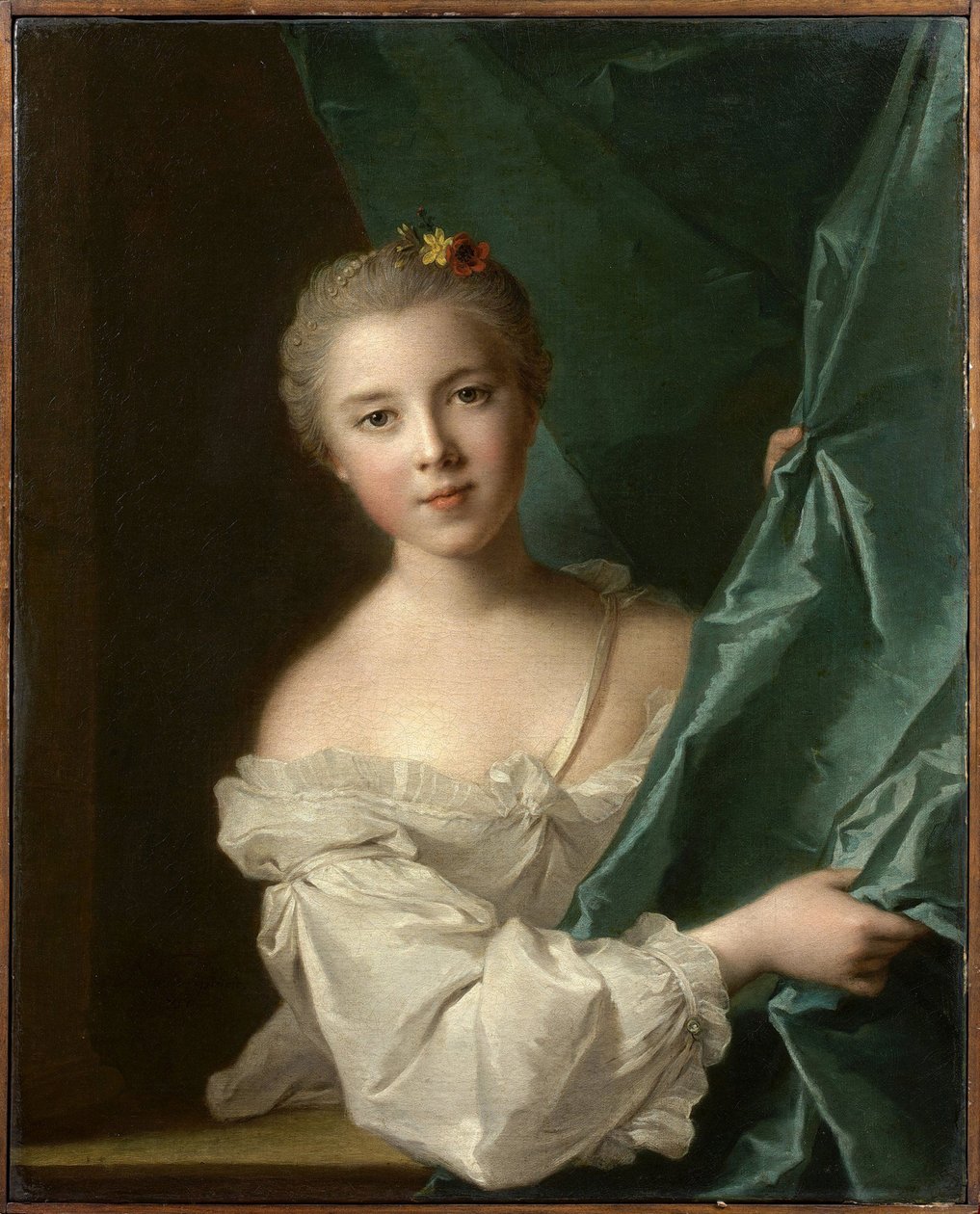 Eleonore Louise de Berville, de Hallay-Coetquen márkiné portréja, 1751. alkotó: Jean Marc Nattier