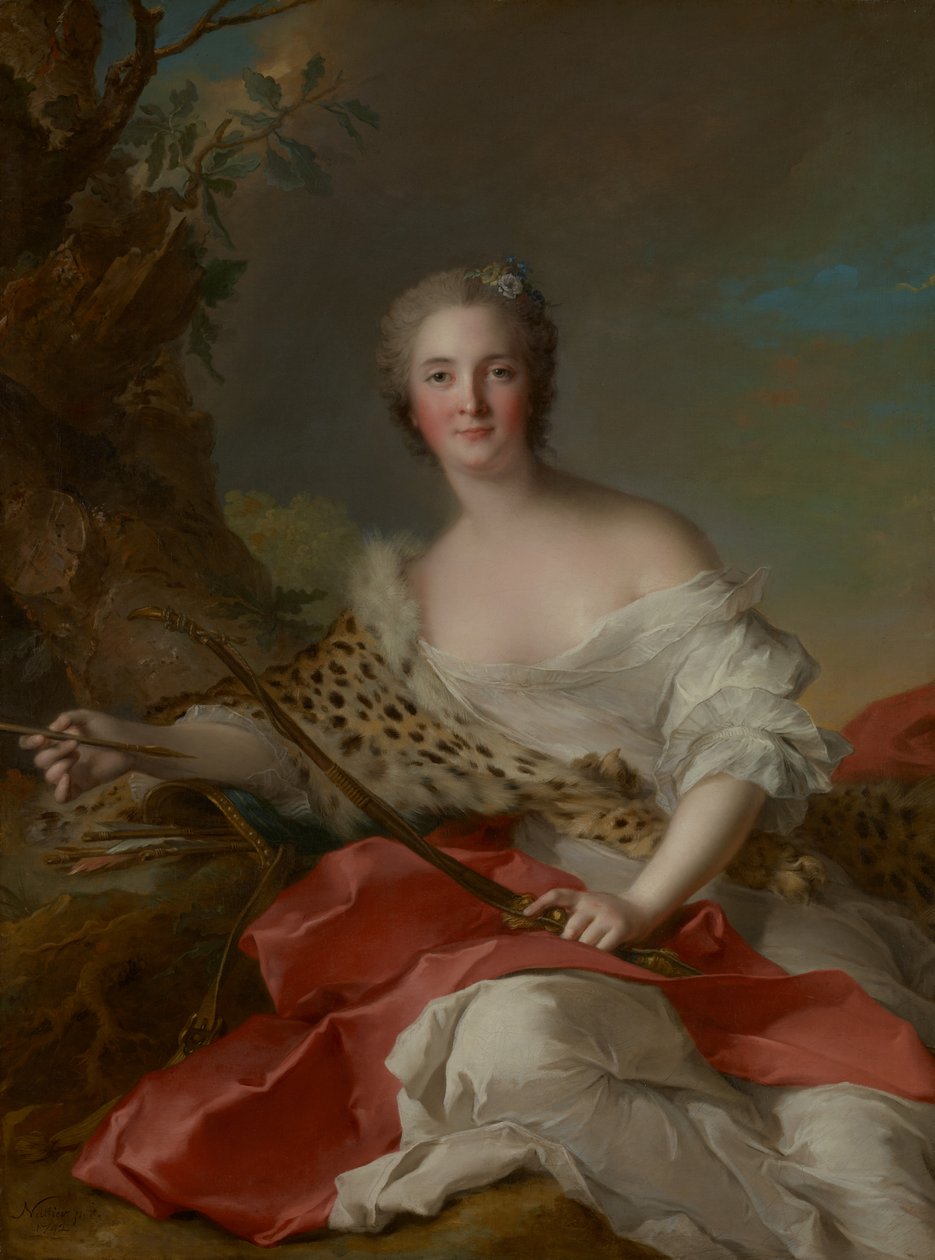 Madame Bonnier de la Mosson portréja Dianaként (Constance-Gabrielle-Magdeleine du Monciel de Lauraille) alkotó: Jean Marc Nattier