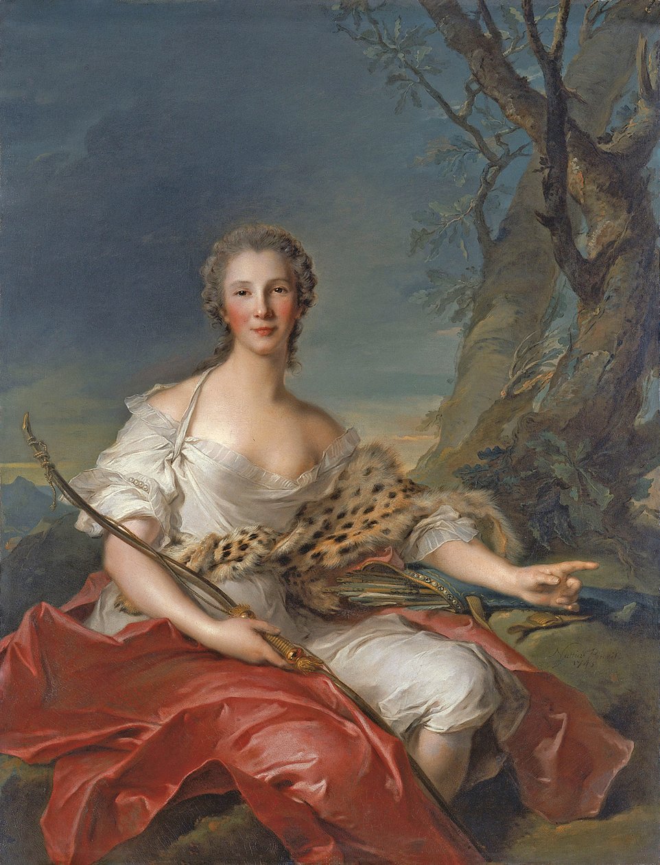Madame Bouret portréja Dianaként alkotó: Jean Marc Nattier
