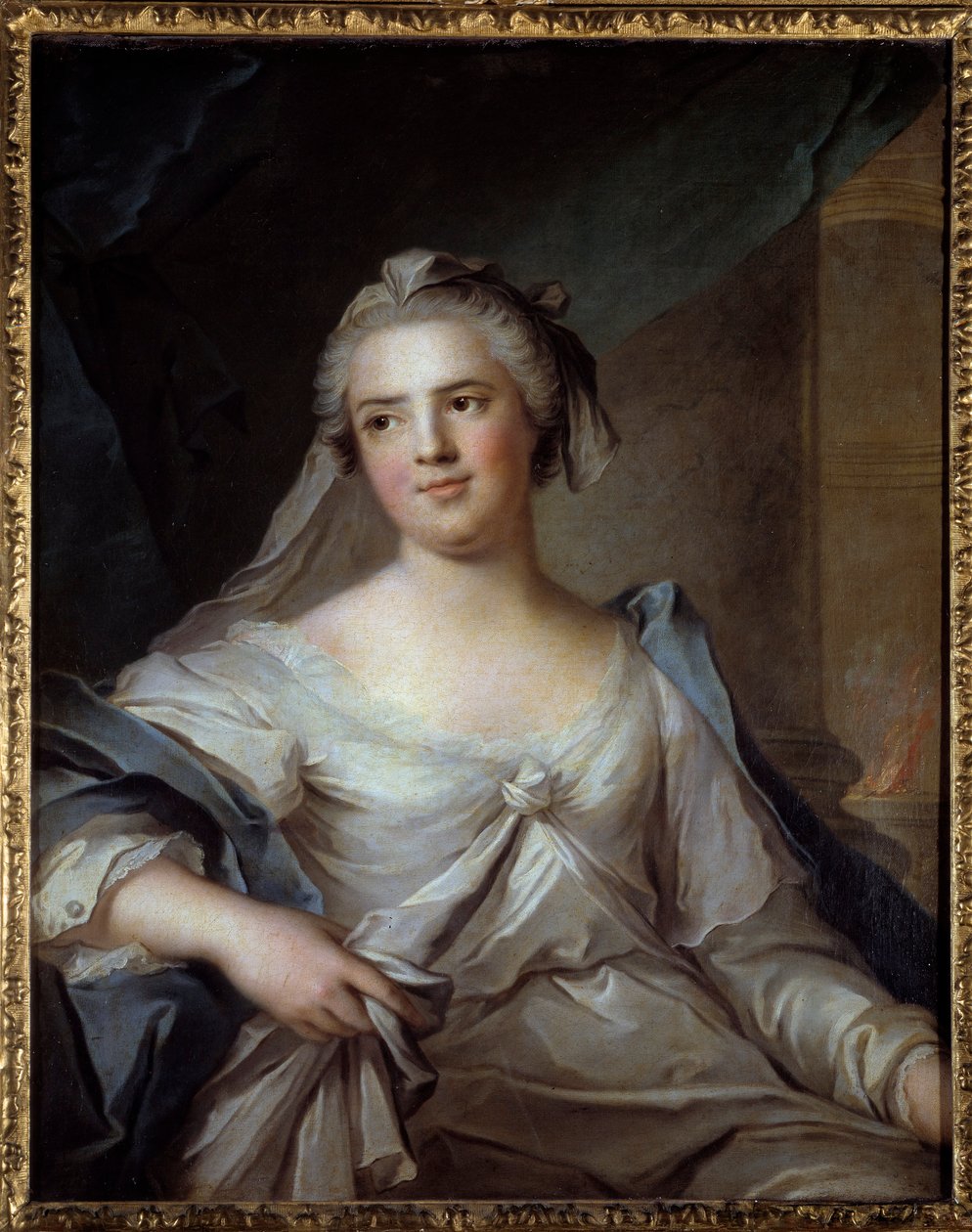 A francia Madame Henriette (1727-1752), XV. Lajos lányának portréja Jean Marc (Jean-Marc) Nattier (1685-1766) festményén alkotó: Jean Marc Nattier